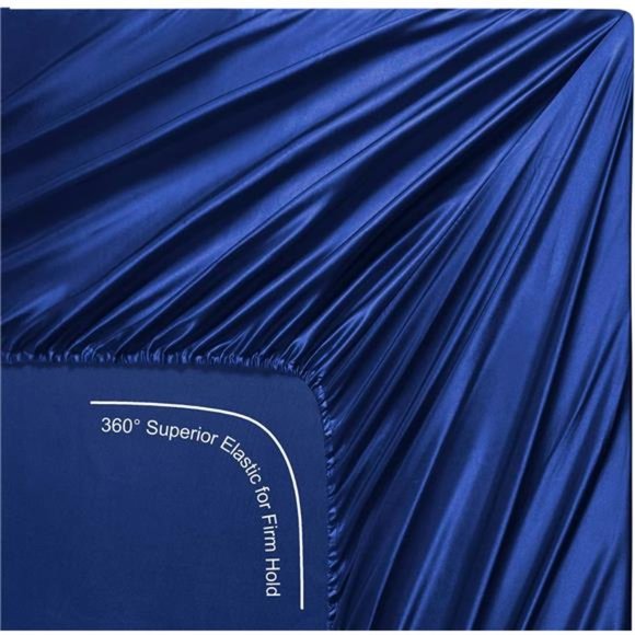 Housing Silk Satin Sheets,4-Piece Full Size Satin BedSheet Set with Deep Pockets - Picture 7 of 7